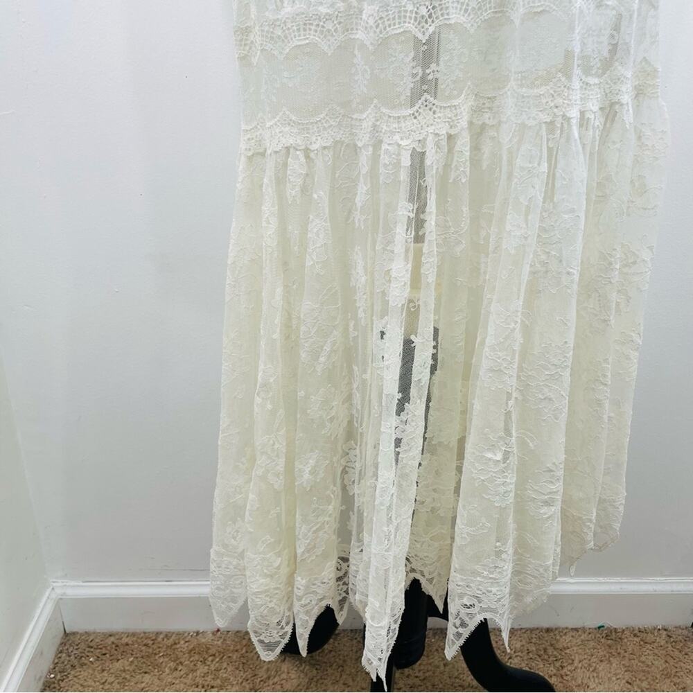 NWT Jessica McClintock 80 90s Lace Wedding Long Sleeve Dress 8 Deadstock Vintage - Picture 5 of 14